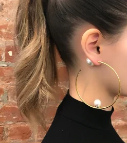 Joomi Lim Large Blake Hoops