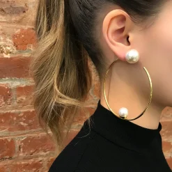 Joomi Lim Large Blake Hoops